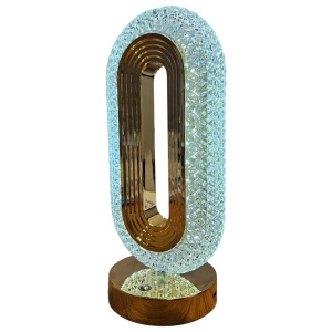 Veioză Ambientală Cristal – 3 Moduri de Iluminare, Portabilă, cu Acumulator Intern, 10x26cm - Img 3