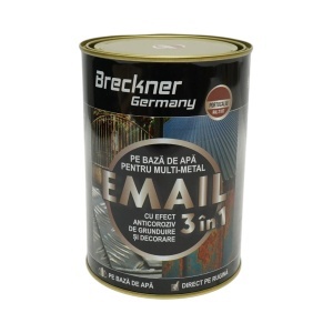 Vopsea email anticoroziva 3 in 1 pentru metal, direct pe rugina, pe baza de apa, portocaliu 2107 Amazone 2000g Breckner Germany, BK00221 - Img 2