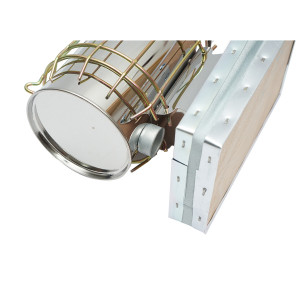 Afumator albine din inox cu cilindru scut termic si burduf din piele 160mm, Cod: DISKR80 - Img 5