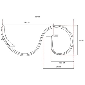 Arc scormonitor cu sageata 560x25x8mm combinator import CPGS-1.2.0 300102, BRECKNER GERMANY, BKIT0102 - Img 5