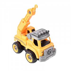 Autospeciala macara cu telecomanda, jucarie de constructie care se monteaza DIY, Cod: DISCR02, Double E - Img 8