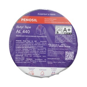Banda butilica hidroizolanta autoadeziva cu folie de aluminiu 0.6x50mmx10m Butyl Tape AL 440 Penosil, PENOSIL, DISVD73 - Img 2