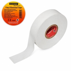 Banda izolatoare alba vinil 19mm x 20m Premium Super Power 33+ HighPower, AAB849