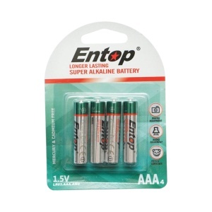 Baterie alcalina AAA 1.5V LR03 AM4 4 buc/set Entop, DISVN37