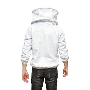 Bluza apicola alba marimea XXL cu masca protectie, Cod: DISKR03, - Img 3