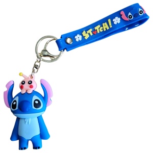 Breloc Lilo & Stitch Albastru – Accesoriu Jucăuș pentru Chei și Rucsacuri