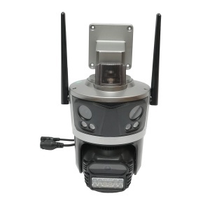 Camera de supraveghere 3 lentile, 3 obiective 8 MP, 2 CPU dual control, P2P WIFI 2.4G, PTZ cu senzor de miscare, alarma, night vision, AI detectie umana si aplicatie iCSee, BRECKNER GERMANY, BK79699