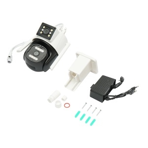 Camera de supraveghere lentila duala 6MP, P2P WIFI 2.4G 1080P, PTZ cu senzor de miscare, detectie umana si aplicatie iCSee, BRECKNER GERMANY, DISMN45 - Img 2