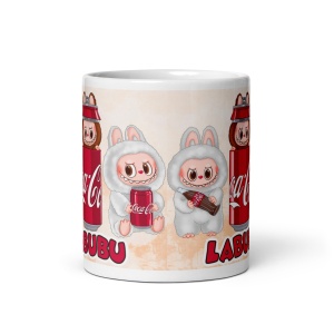 Cană Labubu „Coca-Cola” 330 ml – ceramică cu design adorabil - Img 8