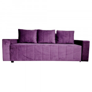 Canapea Extensibila Lambert, 240x80x75cm, 3 locuri, Amore 45 Dark Violet, Glasspandoor - Img 1
