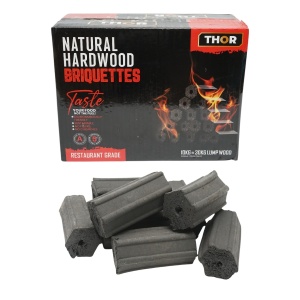 Carbune gratar brichetat hexagonal din lemn de esenta tare, ardere 5 ore 10Kg , Cod: 40TH305, Marca: THOR - Img 1