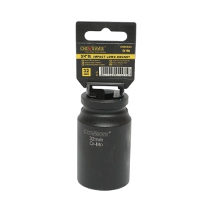 Cheie tubulara de impact lunga 32mm, patrat 3/4 inch, material Cr-Mo, standard DIN 3121, industrial , Cod: DISPT39, Marca: CROWNMAN - Img 1