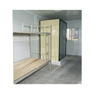 Container tip casa pliabil 5800x2460x2510mm cu usa 2 geamuri, cabina dus, wc si 2 paturi supraetajat, Cod: DISLS95 - Img 5
