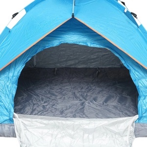 Cort camping 2 persoane albastru pliabil automat pop-up 2 intrari, impermeabil cu protectie UV si plasa anti-insecte 200x200x145cm, BRECKNER GERMANY, BK76203A - Img 9