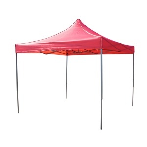 Cort pavilion pliabil 3x3m rosu impermeabil, inaltime reglabila, cadru metalic Breckner Germany, BRECKNER GERMANY, BK76208