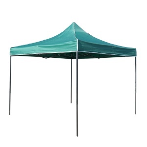 Cort pavilion pliabil 3x3m verde impermeabil, inaltime reglabila, cadru metalic Breckner Germany, BRECKNER GERMANY, BK76207