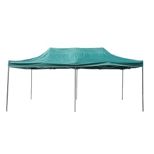 Cort pavilion pliabil 3x6m verde impermeabil, inaltime reglabila, cadru metalic Breckner Germany, BRECKNER GERMANY, BK76221