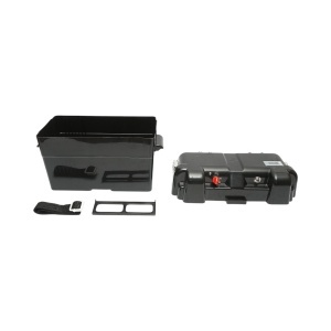 Cutie baterie auto 12V cu voltmetru DC 6-30V, intrerupator alimentare 100A, priza bricheta, afisaj LCD, 2xUSB 350x180x200mm, DISTP65 - Img 2