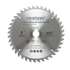 Disc circular vidia pentru lemn 230x25.4mm, 40 dinti , Cod: DISPT32, Marca: CROWNMAN