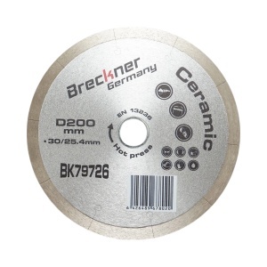 Disc diamantat continuu fractionat 200x30/25.4mm, segment 10mm pentru gresie, faianta, ceramica dura, marmura Breckner Germany, BRECKNER GERMANY, BK79726