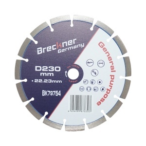 Disc diamantat segmentat 230x22.23mm, segment 12mm pentru beton, pavele, mozaic, boltari, caramida Breckner Germany, BRECKNER GERMANY, BK79754