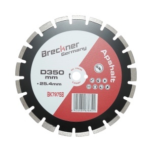 Disc diamantat segmentat 350x25.4mm, A40 segment 12mm pentru asfalt, beton proaspat Breckner Germany, BRECKNER GERMANY, BK79758