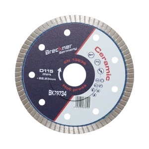 Disc diamantat turbo 115x22.23mm, segment 8mm pentru gresie, faianta, ceramica dura, marmura, granit Breckner Germany, BRECKNER GERMANY, BK79734