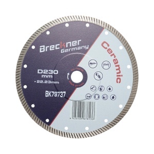 Disc diamantat turbo 230x22.23mm, segment 10mm pentru gresie, faianta, ceramica dura, marmura, granit Breckner Germany, BRECKNER GERMANY, BK79737
