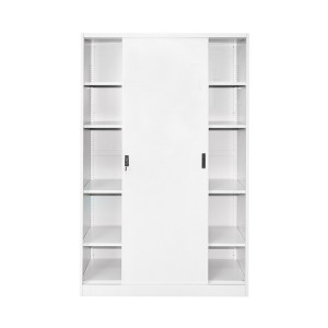 Dulap metalic fiset 1900x1200x450mm cu 2 usi culisante securizate, 4 polite, max 50kg/polita, gri, Cod: BK92939, Echivalență: DISEG34, Breckner Germany - Img 2
