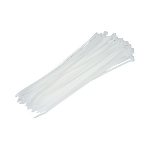 Faseta colier plastic alb 3.6x250mm 100 buc/set Longroad, DISNK83