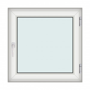 Fereastra 100x100cm, 1 canat, alb, dreapta si rabatare, Klass, 7cm, 6 camere, 2 garnituri - Img 1