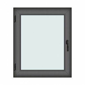 Fereastra 100x120cm, 1 canat, antracit, stanga si rabatare, Klass, 7cm, 6 camere, 2 garnituri - Img 1