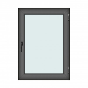 Fereastra 100x140cm, 1 canat, antracit, dreapta si rabatare, Klass, 7cm, 6 camere, 2 garnituri