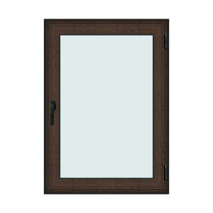 Fereastra 100x140cm, 1 canat, wenge (tabac), dreapta si rabatare, Klass, 7cm, 6 camere, 2 garnituri