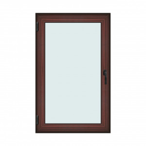 Fereastra 100x160cm, 1 canat, mahon, stanga si rabatare, Klass, 7cm, 6 camere, 2 garnituri