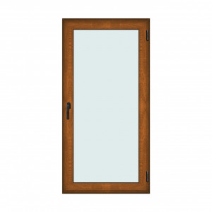 Fereastra 100x200cm, 1 canat, maro, stejar auriu, dreapta si rabatare, Klass, 7cm, 6 camere, 2 garnituri