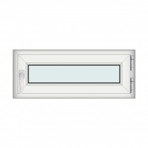 Fereastra 100x40cm, 1 canat, alb, dreapta si rabatare, Klass, 7cm, 6 camere, 2 garnituri - Img 1