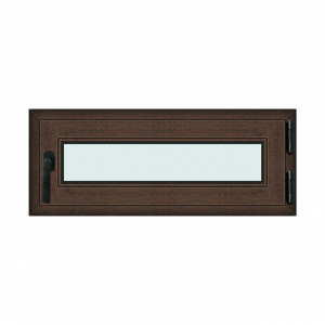Fereastra 100x40cm, 1 canat, wenge (tabac), dreapta si rabatare, Klass, 7cm, 6 camere, 2 garnituri