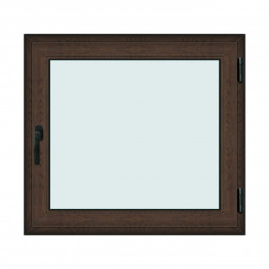 Fereastra 110x100cm, 1 canat, wenge (tabac), dreapta si rabatare, Klass, 7cm, 6 camere, 2 garnituri