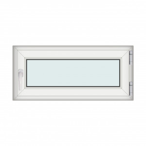Fereastra 110x50cm, 1 canat, alb, dreapta si rabatare, Klass, 7cm, 6 camere, 2 garnituri - Img 1