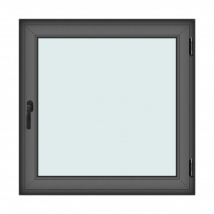 Fereastra 120x120cm, 1 canat, antracit, dreapta si rabatare, Klass, 7cm, 6 camere, 2 garnituri - Img 1