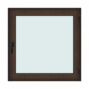 Fereastra 120x120cm, 1 canat, wenge (tabac), dreapta si rabatare, Klass, 7cm, 6 camere, 2 garnituri
