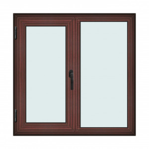 Fereastra 120x120cm, 2 canate, mahon, stanga si rabatare, Klass, 7cm, 6 camere, 2 garnituri - Img 1