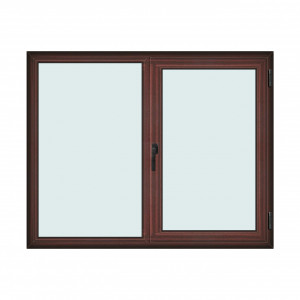 Fereastra 175x140cm, 2 canate, mahon, dreapta si rabatare, Klass, 7cm, 6 camere, 2 garnituri