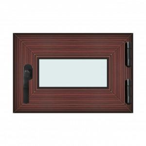 Fereastra 60x40cm, 1 canat, mahon, dreapta si rabatare, Klass, 7cm, 6 camere, 2 garnituri - Img 1