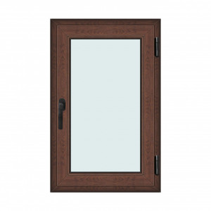Fereastra 70x110cm, 1 canat, maro, nuc, dreapta si rabatare, Klass, 7cm, 6 camere, 2 garnituri - Img 1