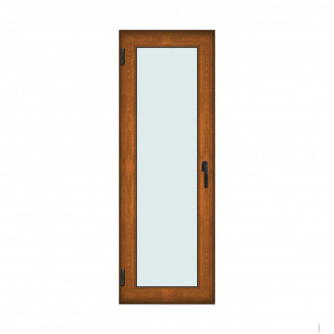 Fereastra 70x200cm, 1 canat, maro, stejar auriu, stanga si rabatare, Klass, 7cm, 6 camere, 2 garnituri