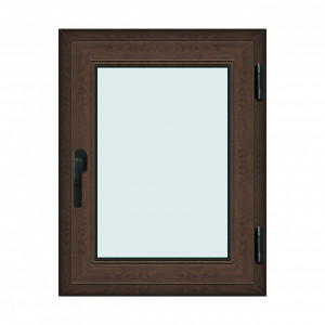 Fereastra 70x90cm, 1 canat, wenge (tabac), dreapta si rabatare, Klass, 7cm, 6 camere, 2 garnituri