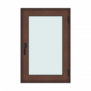 Fereastra 80x120cm, 1 canat, maro, nuc, dreapta si rabatare, Klass, 7cm, 6 camere, 2 garnituri