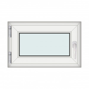 Fereastra 80x50cm, 1 canat, alb, stanga si rabatare, Klass, 7cm, 6 camere, 2 garnituri